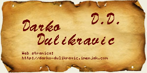 Darko Dulikravić vizit kartica